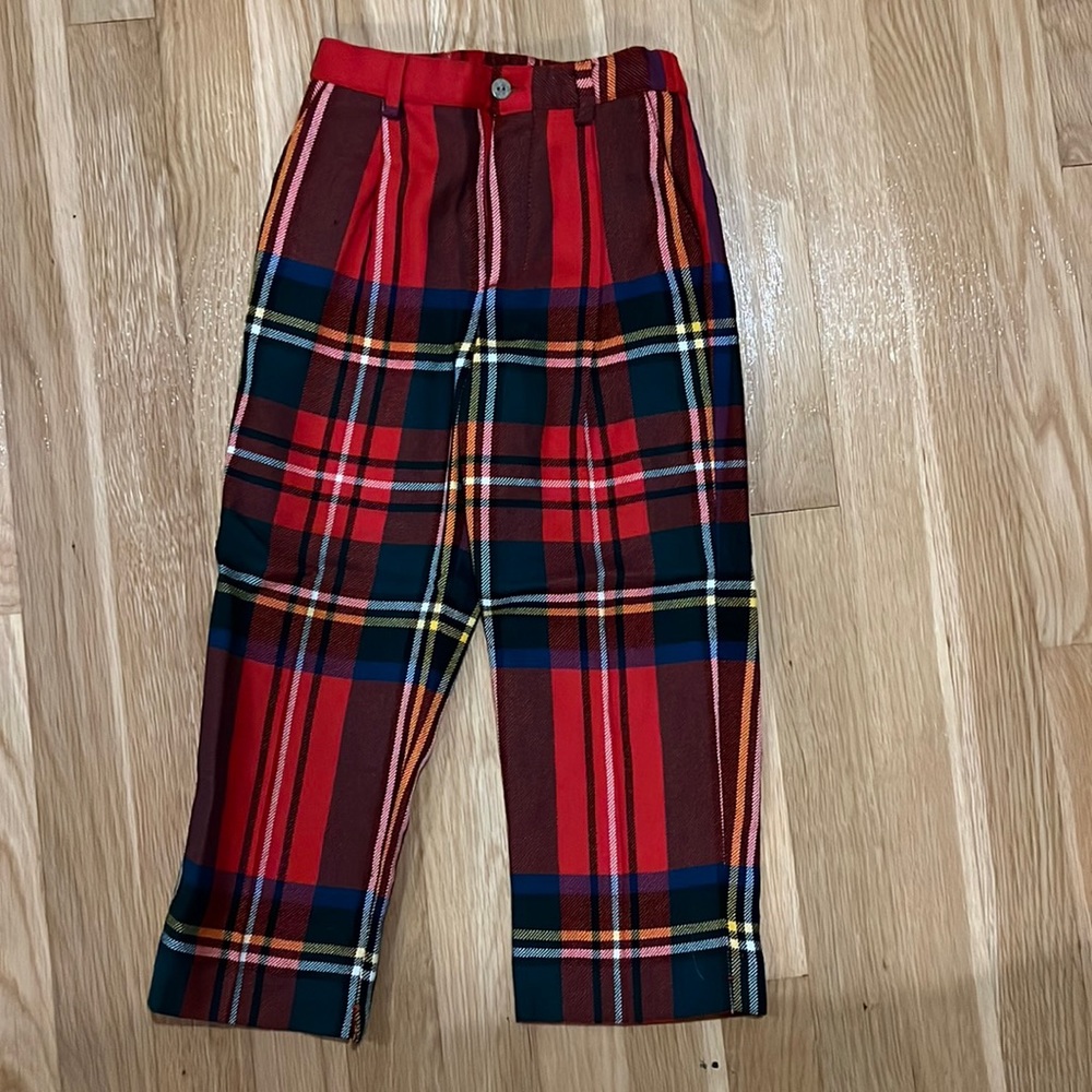 Papo d’Anjou Boy’s Wool Plaid Dress Pants Size 4
